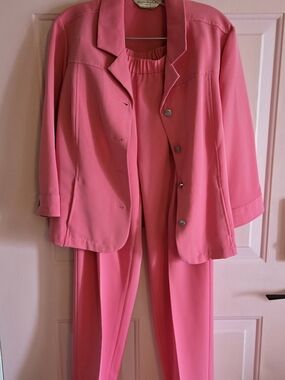 Allison Daley Pink Women's Pant Suit - Elegant Two-Piece